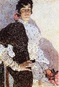 Alexander Yakovlevich GOLOVIN The Woman of spanish had on a shawl Black oil